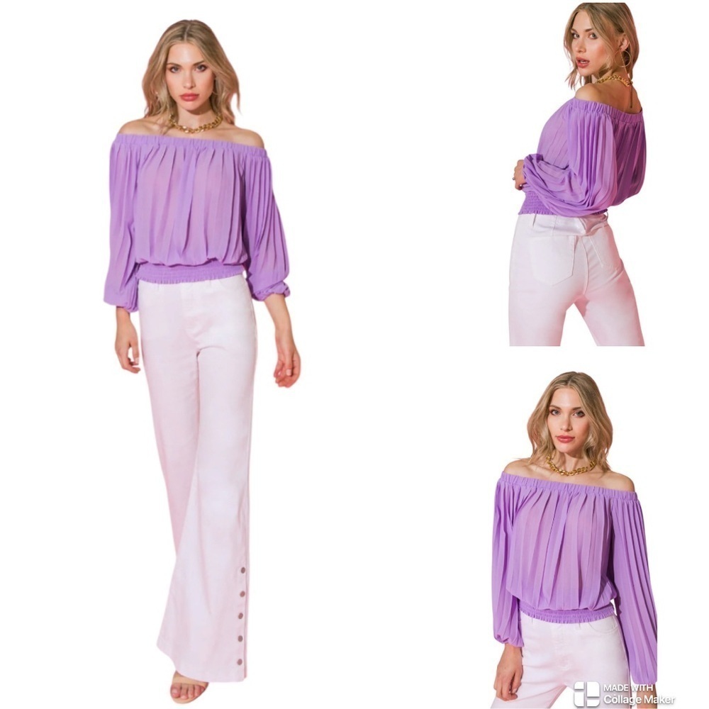NWOT Flying Tomato Lilac Magic at Midnight top